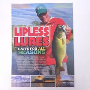 Lipless Lures Baits for All Seasons Print Ad Largemouth Bass Fishing Garage Art